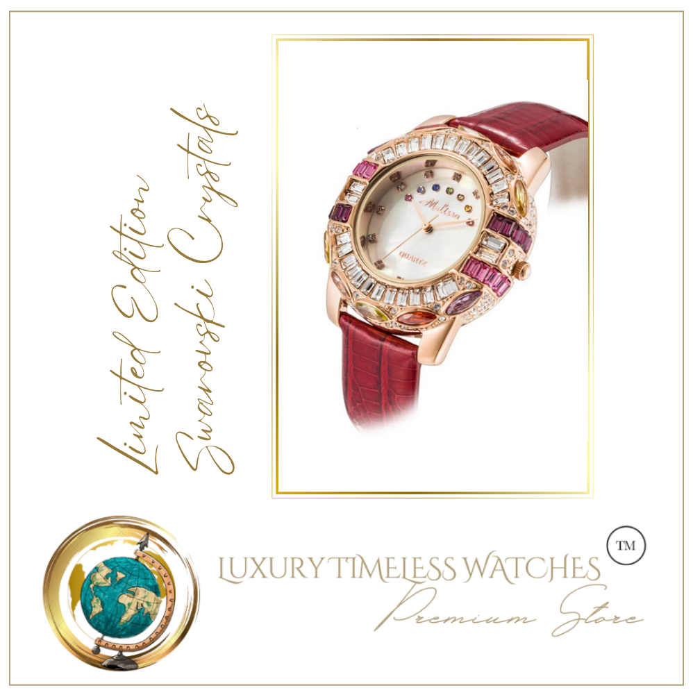 Limited Edition - Swarovski Crystal Sapphire Leather Ruby
