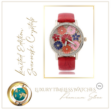 Load image into Gallery viewer, Limited Edition - Swarovski Crystal Floral Red
