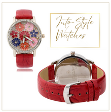 Load image into Gallery viewer, Limited Edition - Swarovski Crystal Floral Red
