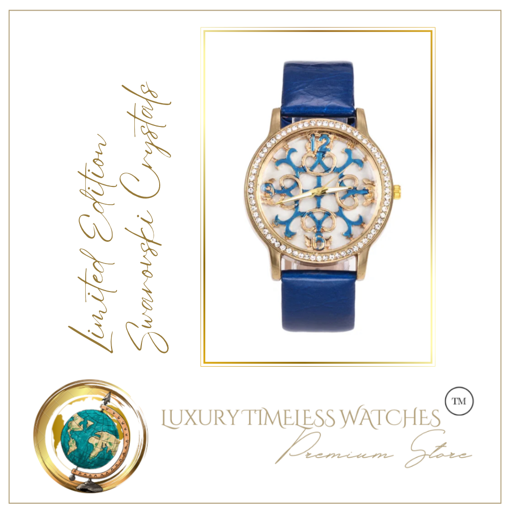 Limited Edition - Swarovski Crystal Royal Blue Gold