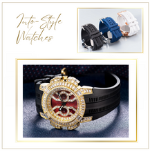 Load image into Gallery viewer, Limited Edition - Arna&#39;s Diamond Chronograph Baguette Black Gold
