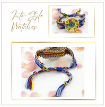 Load image into Gallery viewer, Limited Edition Rainbow Floral Platinum Designer Watch
