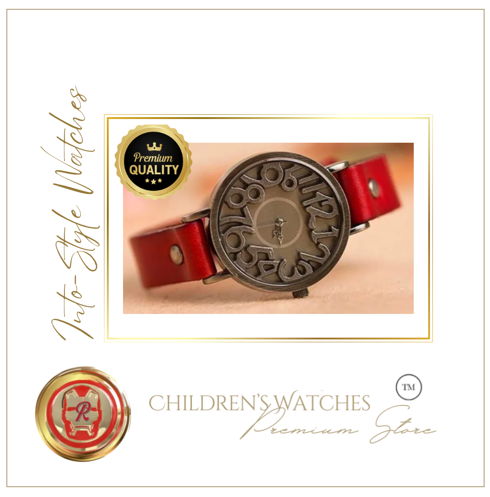 Vintage Platinum Designer Watch Unisex Red
