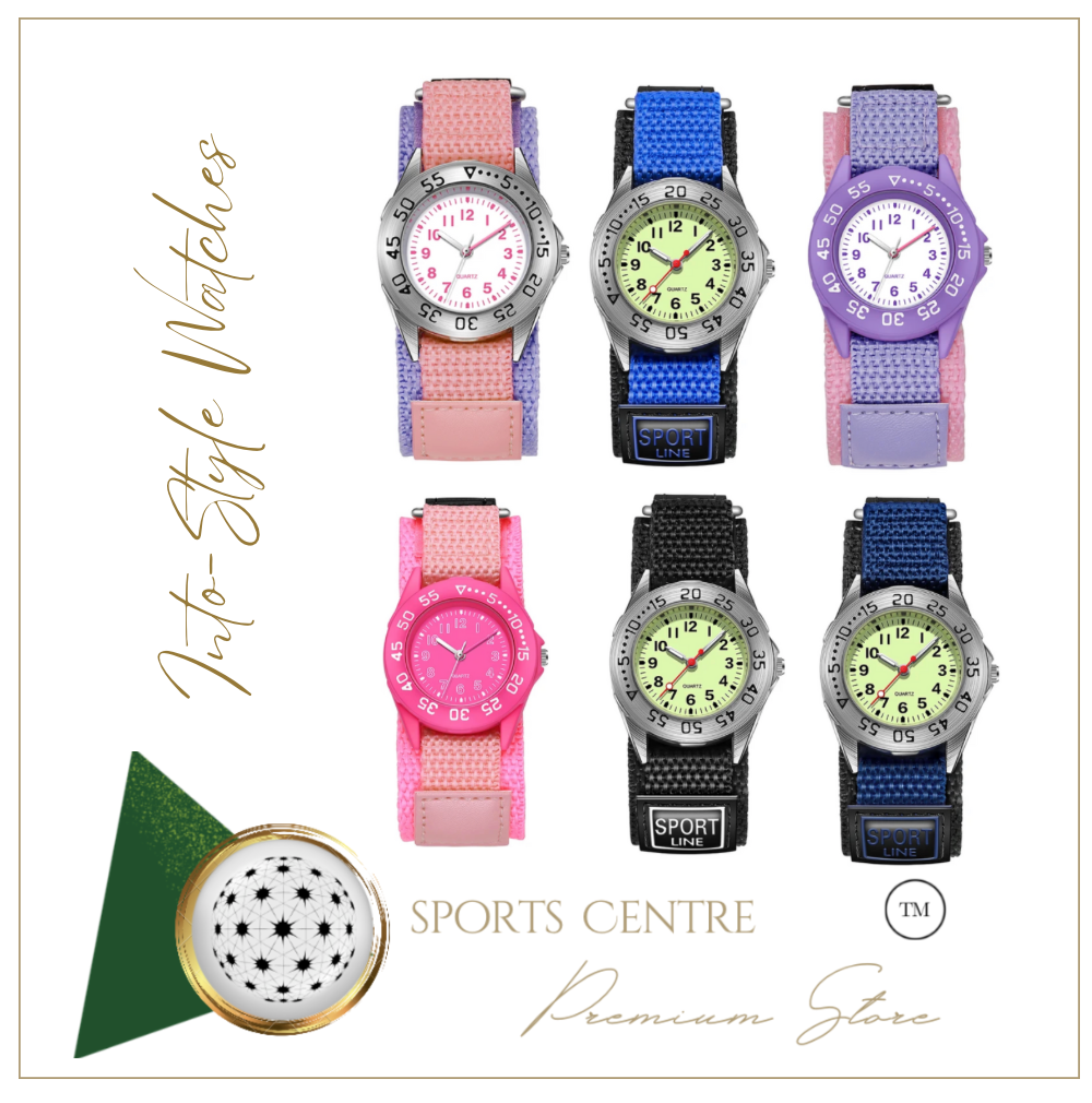 Sports Watch Rotating Bezel Velcro Straps