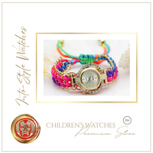Load image into Gallery viewer, Rainbow Platinum Designer Watch LOVE Rhinestone
