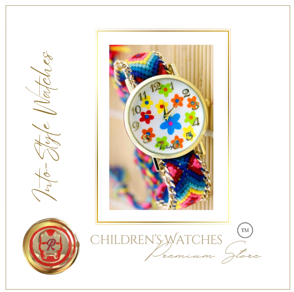 Limited Edition Rainbow Floral Platinum Designer Watch