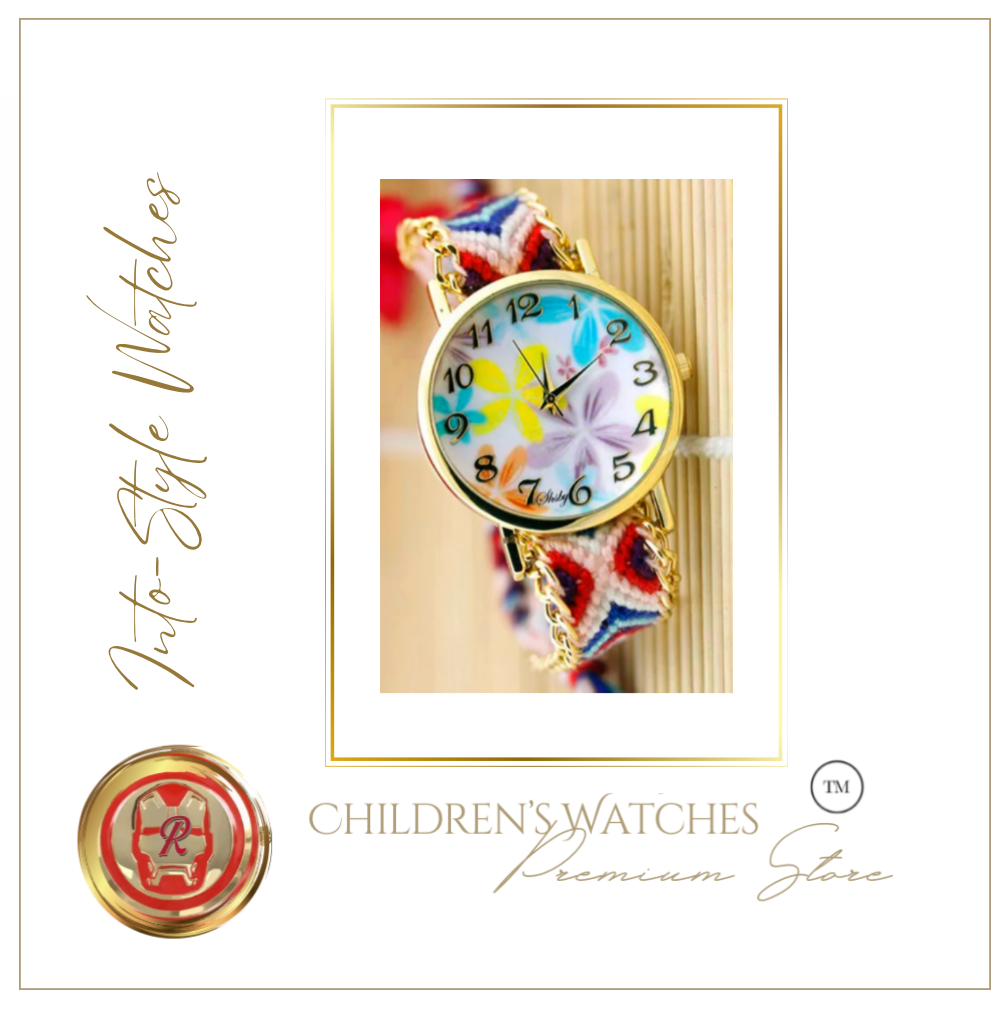 Limited Edition Rainbow Floral Platinum Designer Watch
