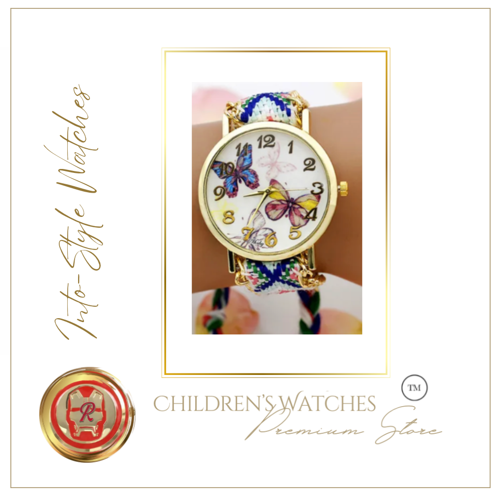 Limited Edition Rainbow Butterfly Platinum Designer Watch