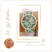 Load image into Gallery viewer, Limited Edition Rainbow Floral Platinum Designer Watch
