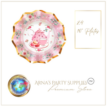 Load image into Gallery viewer, Royal Teacup Theme Birthday Party - 10&quot; x 24 Plates
