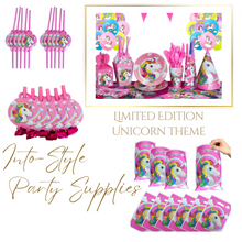 Load image into Gallery viewer, Unicorn Theme Birthday Party - 10 People Setting + Free Gifts
