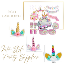 Load image into Gallery viewer, Combo Unicorn Theme Birthday Party - 8 People Setting + Free Gifts
