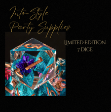 Load image into Gallery viewer, Limited Edition 7 Unique Dice Floral Resin (Perfect for Games of Party Favours)
