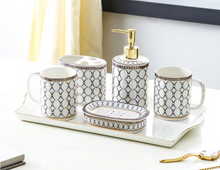 Load image into Gallery viewer, &quot;Crushia&quot; Gold plated Bathroom Set - 5 piece - (3 Designs)
