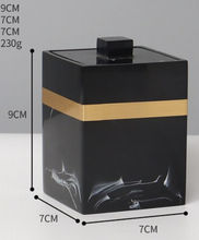 Load image into Gallery viewer, Black &amp; Gold Bathroom Set - 7 piece   (Resin - Top Quality)
