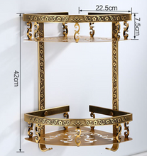 Load image into Gallery viewer, &quot;Arna&quot; Bathroom Shelf Aluminium Antique Carved
