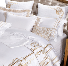 Load image into Gallery viewer, &quot;Arna Lisa&quot; Royal Collection - Luxury Golden ROYAL Bedding - 9 Piece - Queen
