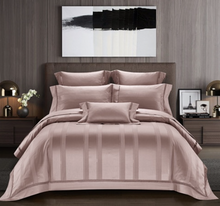 Load image into Gallery viewer, &quot;Arna Lisa&quot; Collection - Luxury Silk Cotton Jacquard Delicate Bedding Set Shining Duvet Cover Sets - Queen - 7 Piece
