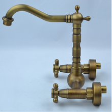 Load image into Gallery viewer, &quot;Arna&quot; Collection - Bathroom Basin Faucet Antique Brass Sink Mixer Crane Tap
