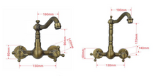 Load image into Gallery viewer, &quot;Arna&quot; Collection - Bathroom Basin Faucet Antique Brass Sink Mixer Crane Tap

