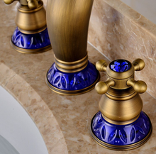 Load image into Gallery viewer, &quot;Arna&quot; Collection - Bathroom Basin Faucet Antique Brass Sink Mixer Tap
