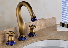 Load image into Gallery viewer, &quot;Arna&quot; Collection - Bathroom Basin Faucet Antique Brass Sink Mixer Tap
