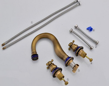 Load image into Gallery viewer, &quot;Arna&quot; Collection - Bathroom Basin Faucet Antique Brass Sink Mixer Tap
