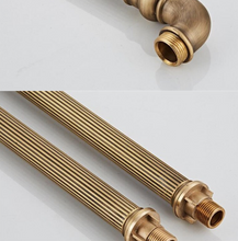 Load image into Gallery viewer, &quot;Arna&quot; Collection - Bathtub Faucet Antique Brass Carved Bath Shower Faucet Hot &amp; Cold Mixer Tap With Handheld Shower Floor Standing Style
