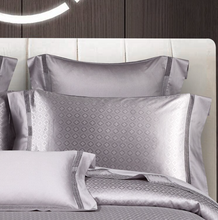 Load image into Gallery viewer, &quot;Arna Lisa&quot; Collection - Luxury Silk Cotton Jacquard Delicate Bedding Set Shining Duvet Cover Sets - Queen - 7 Piece
