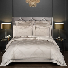 Load image into Gallery viewer, &quot;Arna Lisa&quot; Collection - Luxury Silk Cotton Jacquard Delicate Bedding Set Shining Duvet Cover Sets - Queen - 7 Piece
