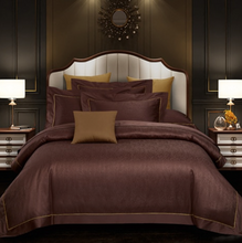 Load image into Gallery viewer, &quot;Arna Lisa&quot; Collection - Luxury Silk Cotton Jacquard Delicate Bedding Set Shining Duvet Cover Sets - Queen - 7 Piece
