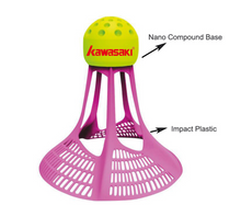 Load image into Gallery viewer, Badminton - Air Shuttle 3 Pieces Kawasaki Air Shuttle Badminton Plastic Nylon Ball for Training
