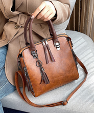 Load image into Gallery viewer, &quot;Legend Collection&quot; Women Handbags and Purse 4pcs Bag Set Female Shoulder Crossbody Bag Solid Color Soft Bag Wallet Handbag Cat Tassels Bags (SPECIAL)
