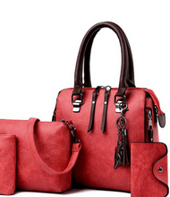 Load image into Gallery viewer, &quot;Legend Collection&quot; Women Handbags and Purse 4pcs Bag Set Female Shoulder Crossbody Bag Solid Color Soft Bag Wallet Handbag Cat Tassels Bags (SPECIAL)
