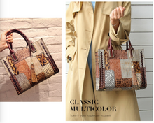 Load image into Gallery viewer, &quot;Arna Lisa&quot; Collection - Legend Genuine Leather Luxury Handbags Women Designer Hand Bag Female Retro Patchwork Totes Crocodile Shoulder/Crossbody Bags
