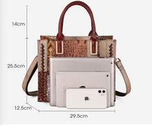 Load image into Gallery viewer, &quot;Arna Lisa&quot; Collection - Legend Genuine Leather Luxury Handbags Women Designer Hand Bag Female Retro Patchwork Totes Crocodile Shoulder/Crossbody Bags

