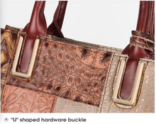 Load image into Gallery viewer, &quot;Arna Lisa&quot; Collection - Legend Genuine Leather Luxury Handbags Women Designer Hand Bag Female Retro Patchwork Totes Crocodile Shoulder/Crossbody Bags
