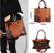 Load image into Gallery viewer, &quot;Arna Lisa&quot; Collection - Legend Genuine Leather Luxury Handbags Women Designer Hand Bag Female Retro Patchwork Totes Crocodile Shoulder/Crossbody Bags
