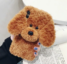 Load image into Gallery viewer, Dog Phone Case -  iPhone -3D Teddy Dog Ears Plush Hair Case For iPhone 12 Pro Max SE 2020 11 Pro XR X 10 6 6s 7 8 Plus XR XS Max
