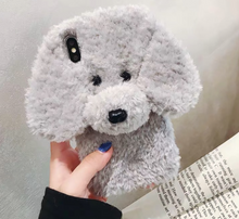 Load image into Gallery viewer, Dog Phone Case -  iPhone -3D Teddy Dog Ears Plush Hair Case For iPhone 12 Pro Max SE 2020 11 Pro XR X 10 6 6s 7 8 Plus XR XS Max
