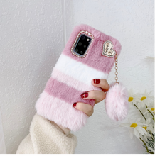 Load image into Gallery viewer, Children Phone Cover - Samsung - Love Heart Pendant Rabbit Furry Case For Samsung S21 Note 20 Ultra 10 + 9 8 S20 FE S10 S9 S8 Plus A71 A51
