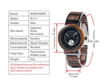 Load image into Gallery viewer, BOBO BIRD Men Watch Luxury Wooden Watches Waterproof Great Gift
