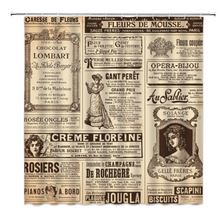 Load image into Gallery viewer, Retro Vintage Car Shower/Bath Curtains Waterproof Bathroom Curtain Cool Old Newspaper Oil Painting High Quality Bath Curtain
