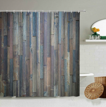 Load image into Gallery viewer, Retro Rustic Wooden Pattern Shower/Bath Curtain Design Bathroom Bathtub Decoration Waterproof Polyester Curtains
