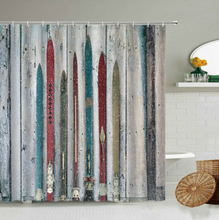 Load image into Gallery viewer, Retro Rustic Wooden Pattern Shower/Bath Curtain Design Bathroom Bathtub Decoration Waterproof Polyester Curtains

