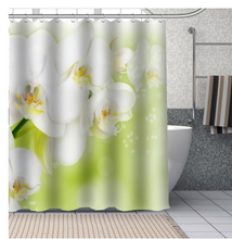 Load image into Gallery viewer, DIY Bathroom Durable Custom Orchid Shower Curtains DIY Bathroom Curtain Fabric Washable Polyester for Bathtub Art Decor
