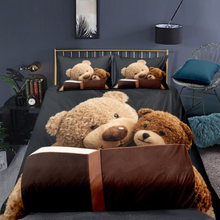 Load image into Gallery viewer, 3D Teddy Bear Bedding Set 3 Pcs Duvet Cover &amp; Pillowcase(s)
