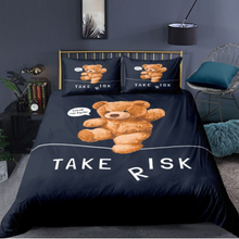 Load image into Gallery viewer, 3D Teddy Bear Bedding Set 3 Pcs Duvet Cover &amp; Pillowcase(s)
