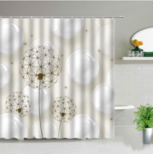 Load image into Gallery viewer, Shower/Bath Curtains Flowers White Background Print Floral Plant Creative Art Waterproof Fabric Bathroom Decor Screens set With Hooks
