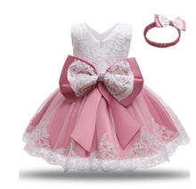 Load image into Gallery viewer, &quot;Arna&quot; Royal Gown Collection - 0-24 Month Baby Princess Dress For Newborn Girls Party Christening Gown Vintage Infant Baptism Wedding
